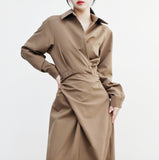 [NONCODE] Muren Wrap Shirt One Piece