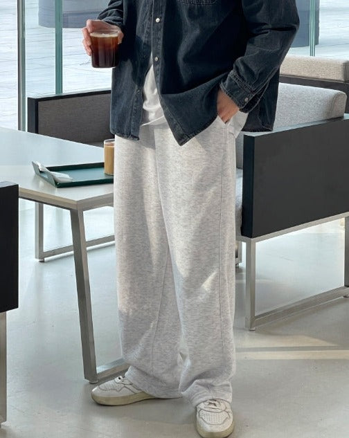 【MODERNIF】Curve Wide Sweatpants modernif (モダンイフ) - カーブワイドスウェットパンツ / Curve