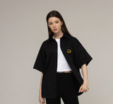 Small Drawing Smile Overfit Short Sleeve Shirt