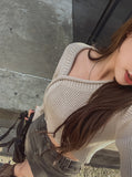 Hari unbalanced crop knit