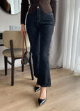 Lennon bootcut raw denim banding pants