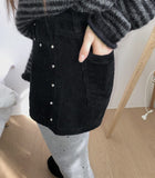 Tdan Corduroy Stud Shorts