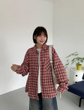 [unisex] Lilky Pocket Check Over Shirt