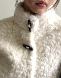 Boha Fluffy Fur High Neck Duffle Midi Coat