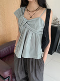 Kiran Pintuck Banding Long Wide Slacks
