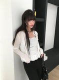 Weu Linen Rib Knit Cardigan