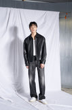 [Real Leather] Lambskin Overfit Two Way Single Jacket