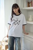 Cats Music Ringer Short Sleeve Tee