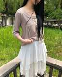 Motin Lace Three Quarter Cardigan
