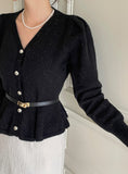 Sophia Flare Pearl Knit Cardigan