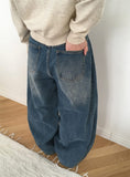 Lega Side Cut Wide Denim Pants