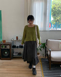 Moline Punching Crop Knit Cardigan