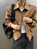 [2TYPE] 24FW Rect Strap Suede Jacket