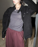 Carat Layered See-Through Tencel U-Neck T-shirt