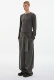 spacious belt pants