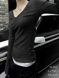 Back cutslim long sleeve