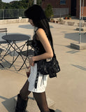 Metallic Ribbed Sleeveless