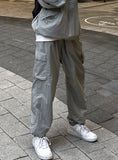 Nylon Cargo Jogger Pants