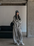 Knits incision wide jogger pants