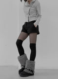 Basic Rib Long Knee Socks
