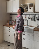 Hand Roll-up Round Cardigan