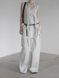 Airy Soft Scarf Sleeveless One Piece
