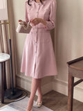 Elnis Three Quarter Tweed Flare One Piece