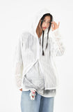 Lace summer 2-way hood zip-up