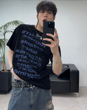 Turren Glitch Lettering Crop Short Sleeve Tee