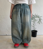 Meiku Carina Pocket Washed Denim Pants