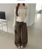 Wide Banding 4-Season Side Cut Cotton Pants