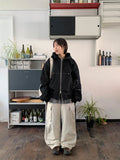[unisex] Poikin Two Way Denim Over Hood Zip-Up