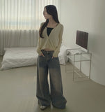 Sweet V-neck Knit Cardigan