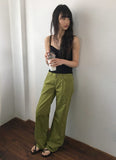 Desen Color Straight Cotton Pants