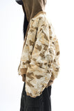Camo edge quilted crop jumper