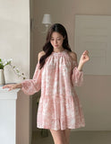 Rabbi Toile Chiffon Off-Shoulder Mini One Piece