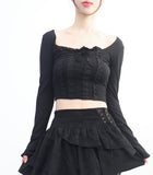 Lipto Lace Crop T-Shirt