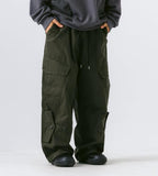 Snap Oblique Cargo Balloon Pants