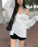 Beats Two-Button Deep V-Neck Long Sleeve