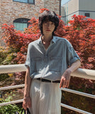 Danish Roll Up Half Denim Shirt