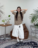 Reuben Curve Stitch Bermuda Pants