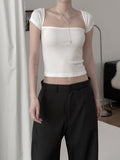 Square short-sleeved T-shirt