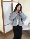 Loewe Collar Fur Short Jacket