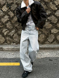 Vant light blue washed denim pants
