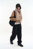 Soft ribbed knit muffler