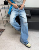 Medon Cutoff Flare Denim Pants