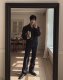 Chase Herringbone Wide Denim Pants