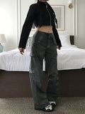 Snap Cargo Wide Pants