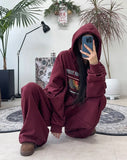 Heads Eagle Print Hoodie