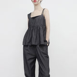 Breo denim sleeveless + denim pants set
